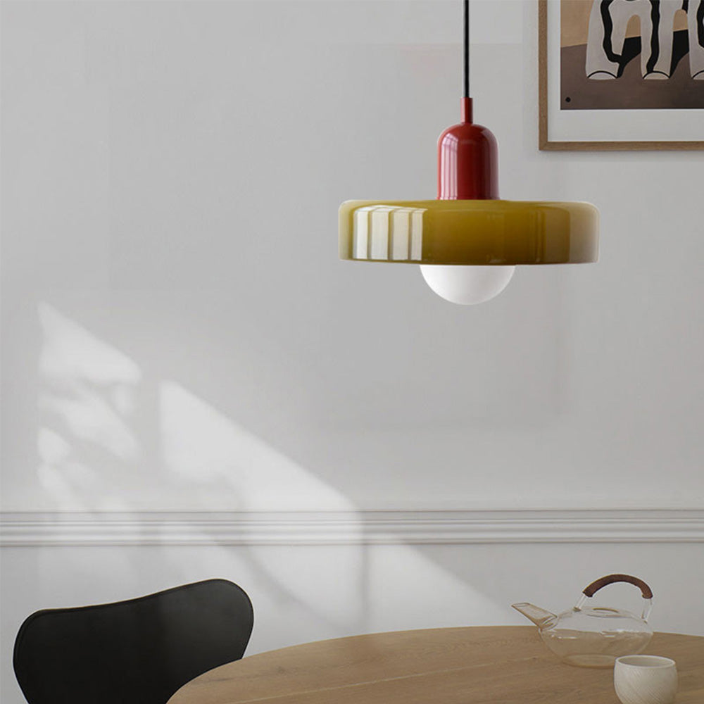 Bauhaus Pendant Lamp in Colored Glass | Aurelio