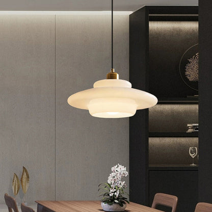 Witte Glazen Hanglamp | LumeSphere