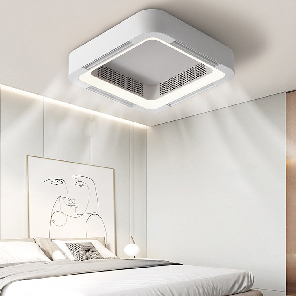 Modern ceiling fan without blades with LED lighting | AeroGlow