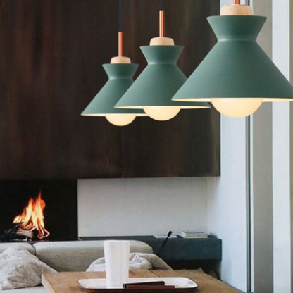 Pendant Lamp, Metal & Wood | North World