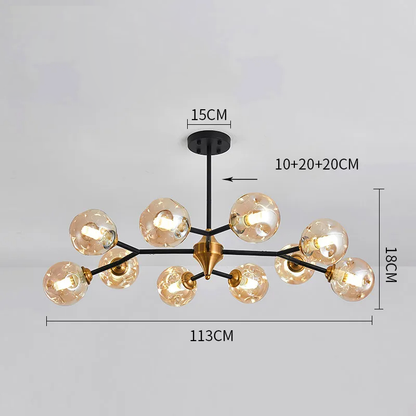 Modern Glass Chandelier | LumeVista