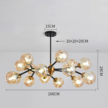 Modern Glass Chandelier | LumeVista