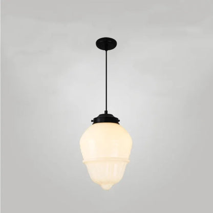 Vintage White Milk Glass Pendant Lamp | LumoJar