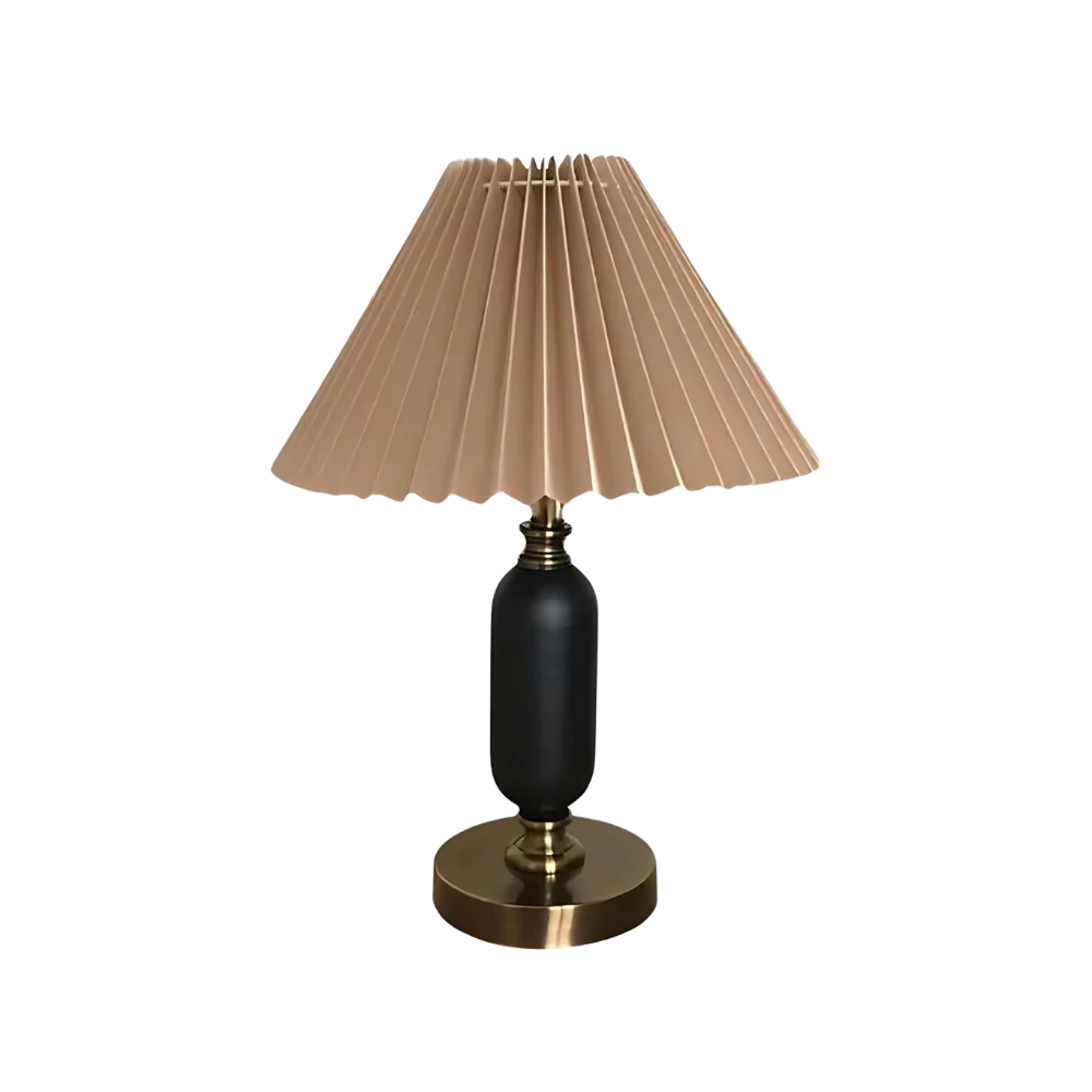 Table lamp, Metal & Fabric | Vintage World