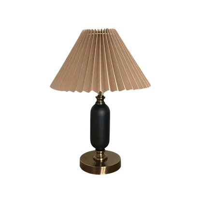 Table lamp, Metal & Fabric | Vintage World