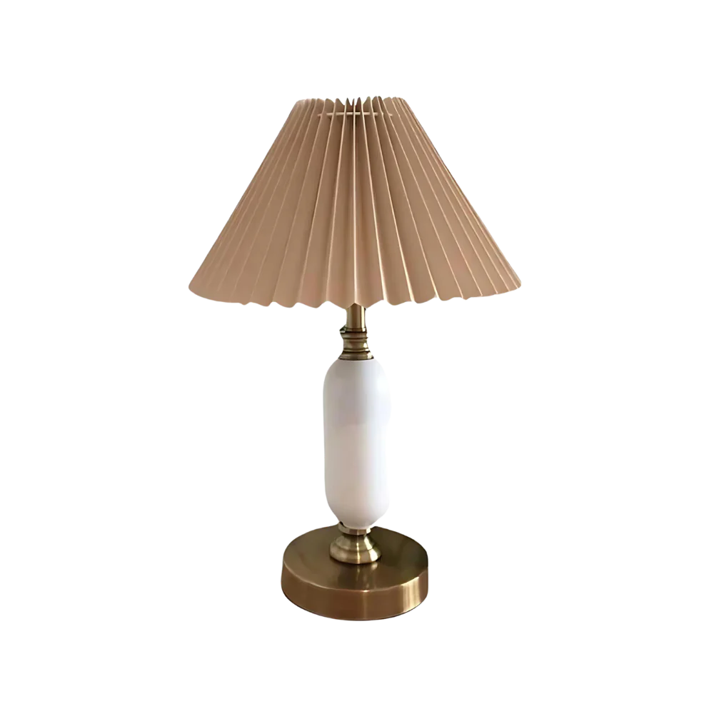 Table lamp, Metal & Fabric | Vintage World