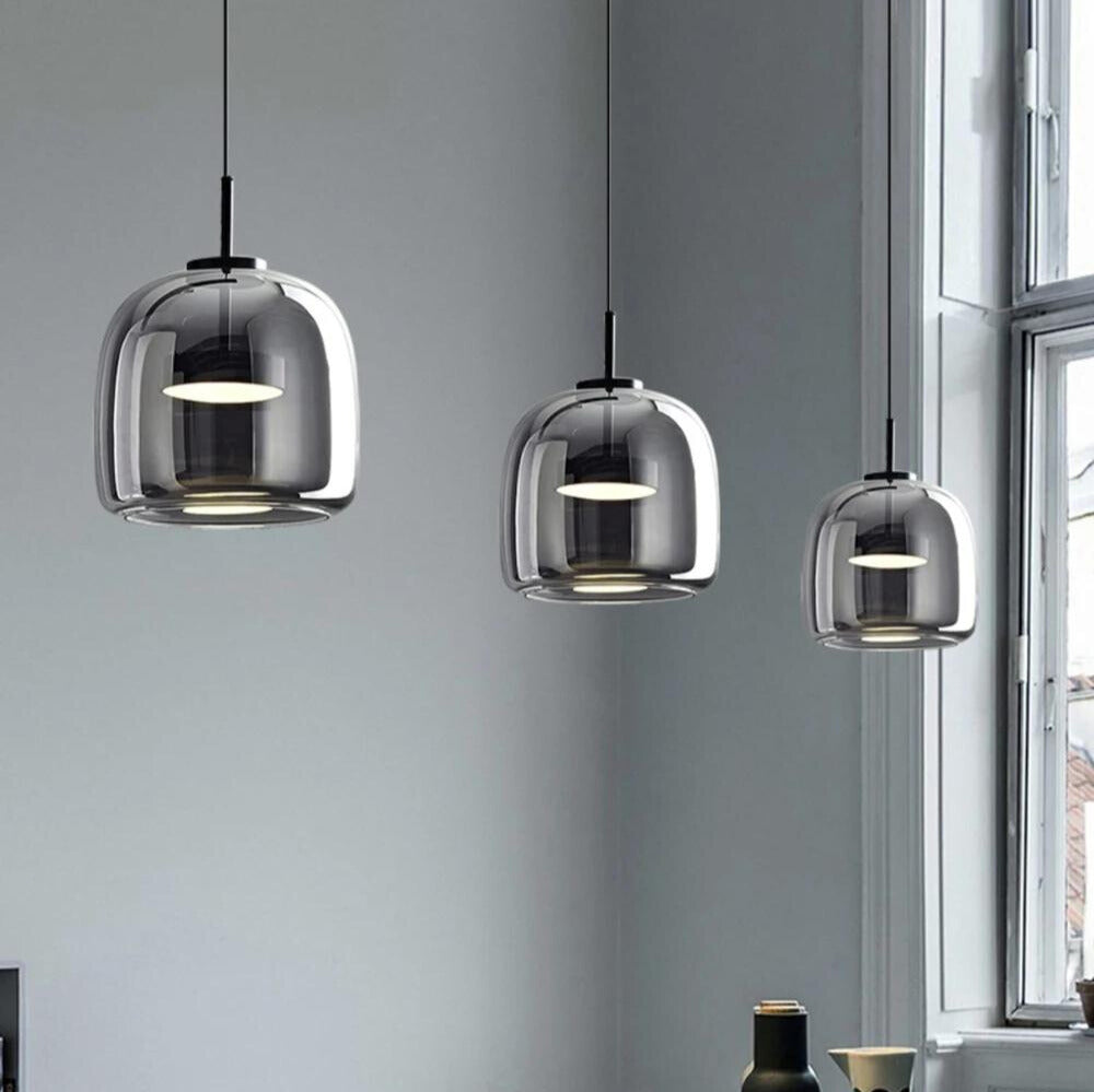 Nordic Black Glass Pendant Lamp | BlackGlow