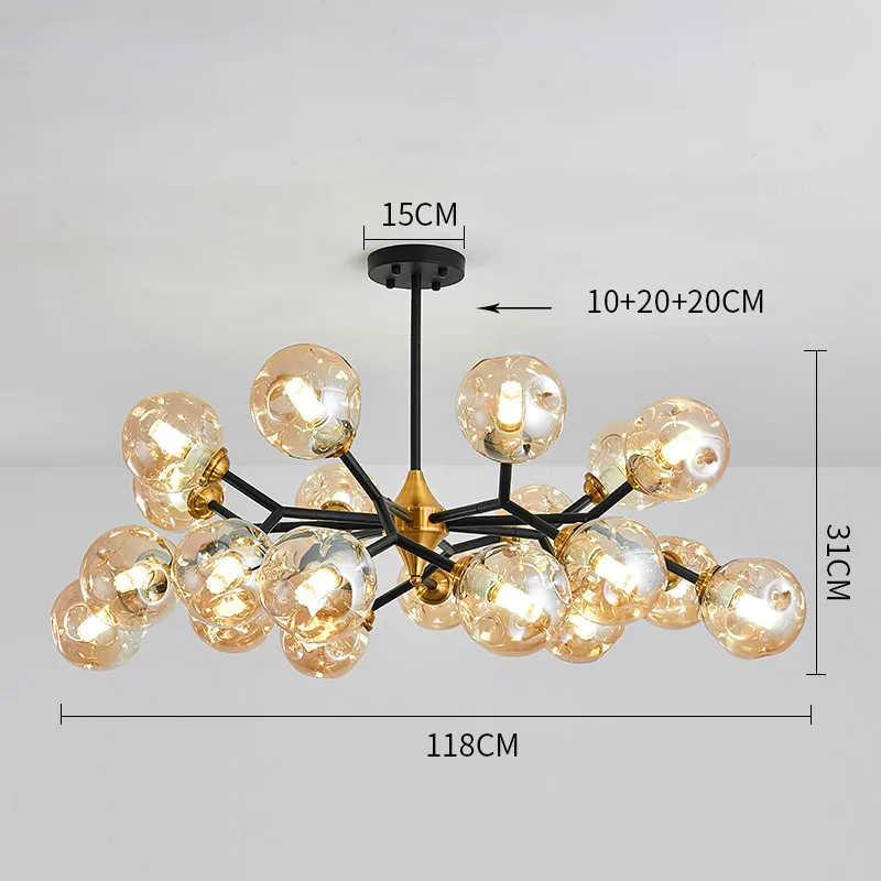 Modern Glass Chandelier | LumeVista