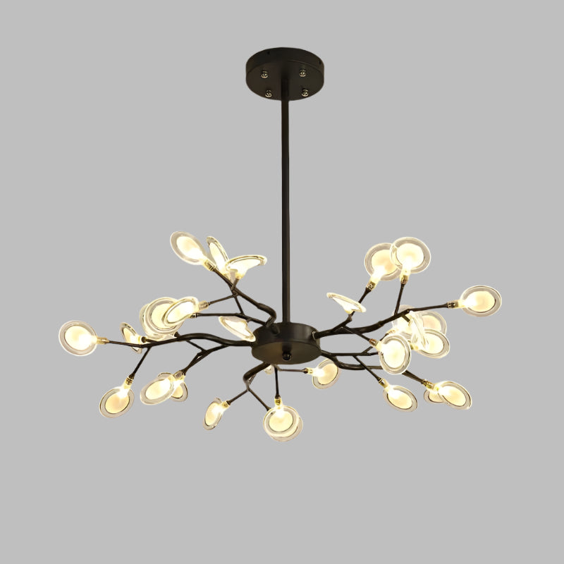 Modern branched chandelier with LED lighting | FireflyLuxe