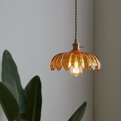 Vintage Glazed Floral Hanglamp | GlowPetal