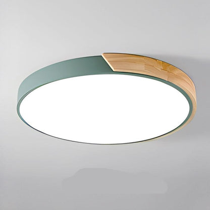 Nordic Wooden Round Ceiling Lamp | Solving