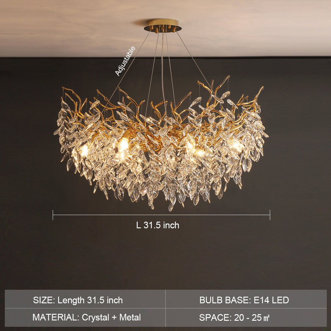 RoyalLight | French Chandelier with Crystal Branches