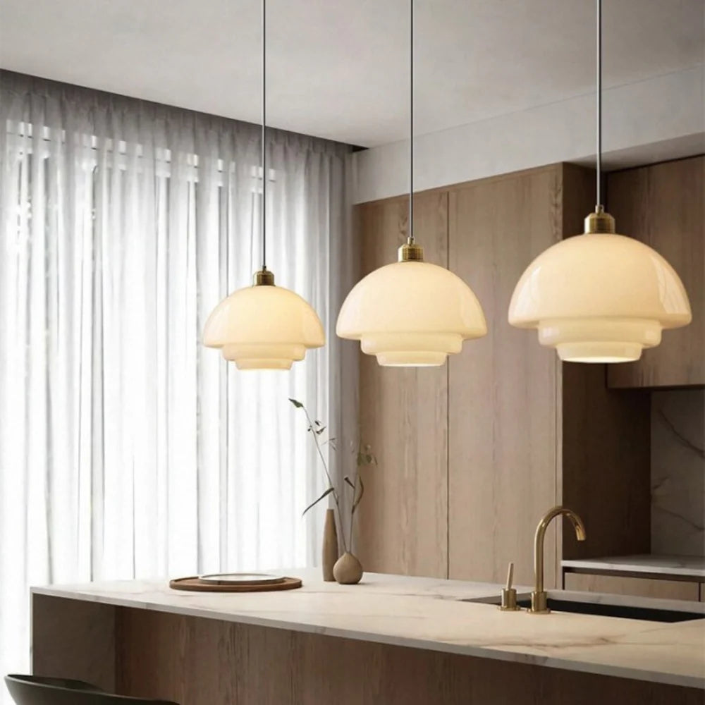 Plafondlamp, Messing & Glas | Lumea Aureo