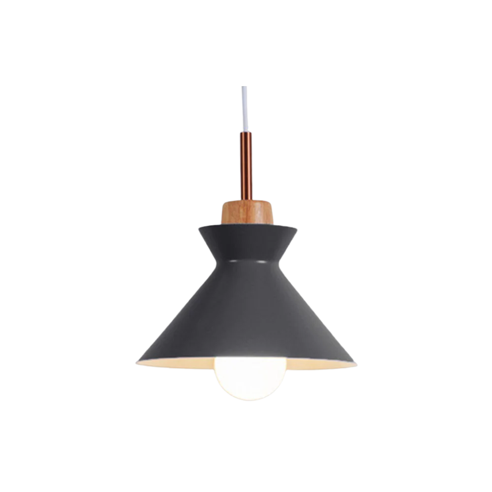 Hanglamp, Metaal & Hout | Lumea Nord