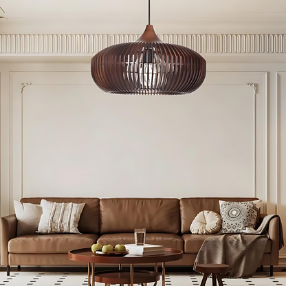 Pendant Lamp, Natural Wood | Zen Halo World