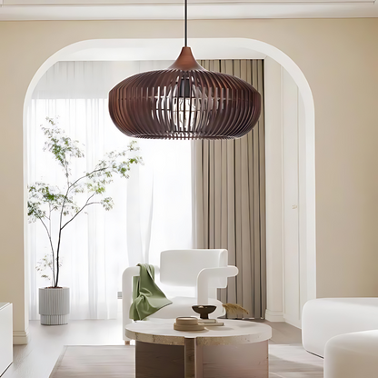 Pendant Lamp, Natural Wood | Zen Halo World