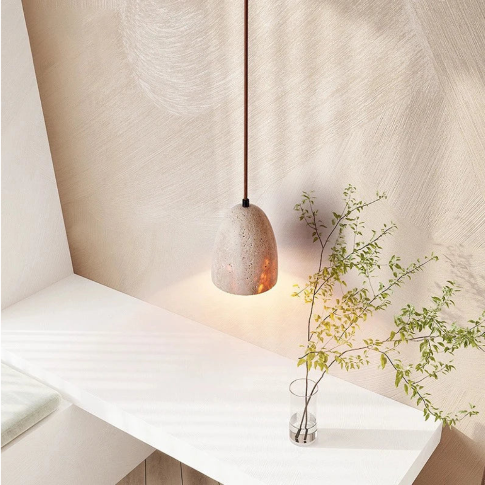 Travertine Pendant Lamp | Terra Lumis