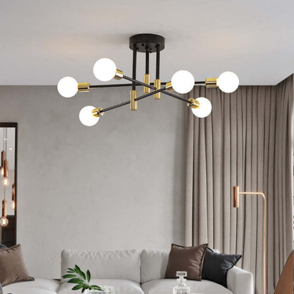 Modern LED ceiling lamp made of metal and glass | ValentinaGlow