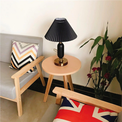 Table lamp, Metal & Fabric | Vintage World