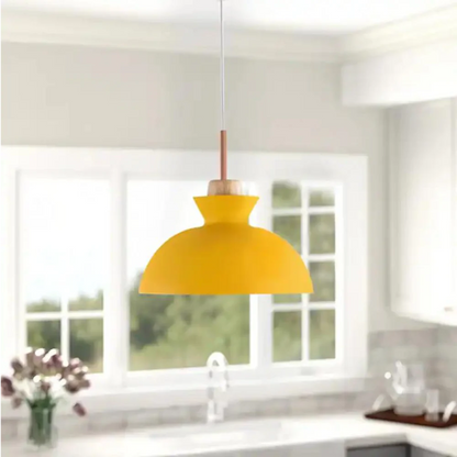 Pendant Lamp, Metal & Wood | North World