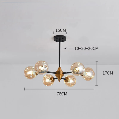 Modern Glass Chandelier | LumeVista