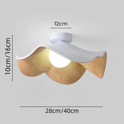 Nordic Wooden Lotus Ceiling Lamp