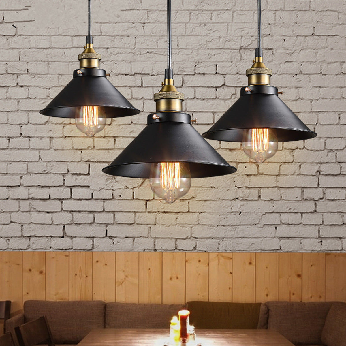 Kegel-shaped Pendant Lamp Brass | BrassLume