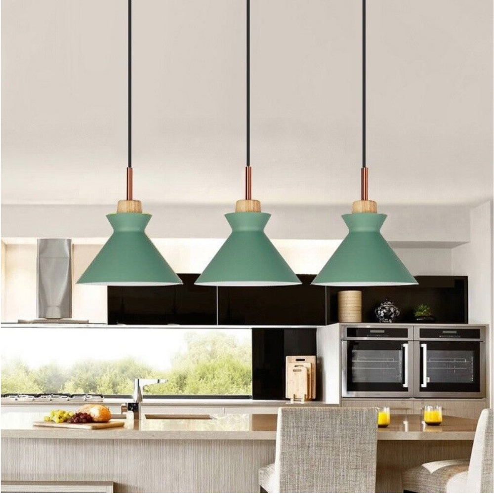 Pendant Lamp, Metal & Wood | North World