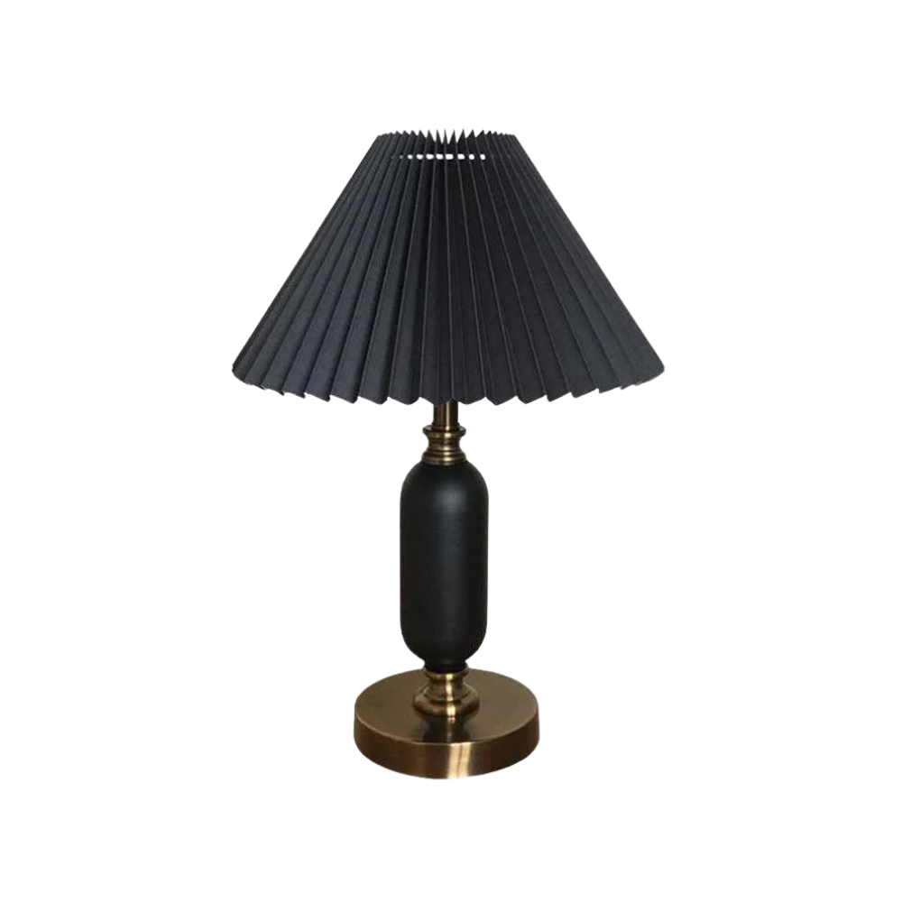 Table lamp, Metal & Fabric | Vintage World