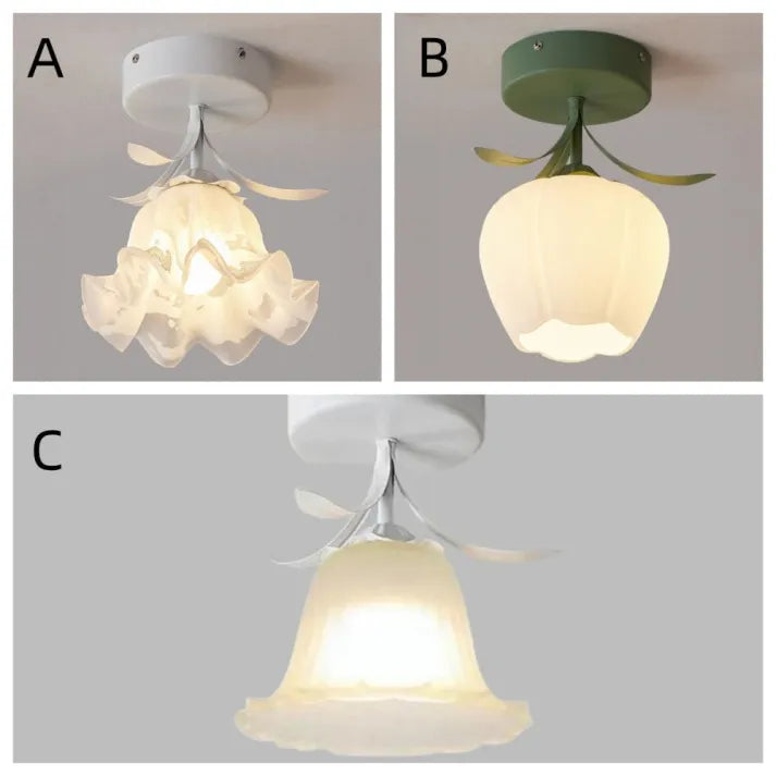 Klassieke Tiffany plafondlamp met bloemdesign | LumiFleur