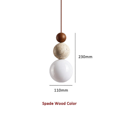 Modern simple travertine pendant lamp | LuxeLight