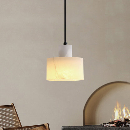 Scandinavische Hanglamp Wit Marmer | MarbleGlow-1