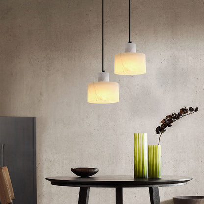 Scandinavische Hanglamp Wit Marmer | MarbleGlow-2