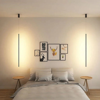 Sleek elongated LED pendant lamp made of aluminum | LightLine