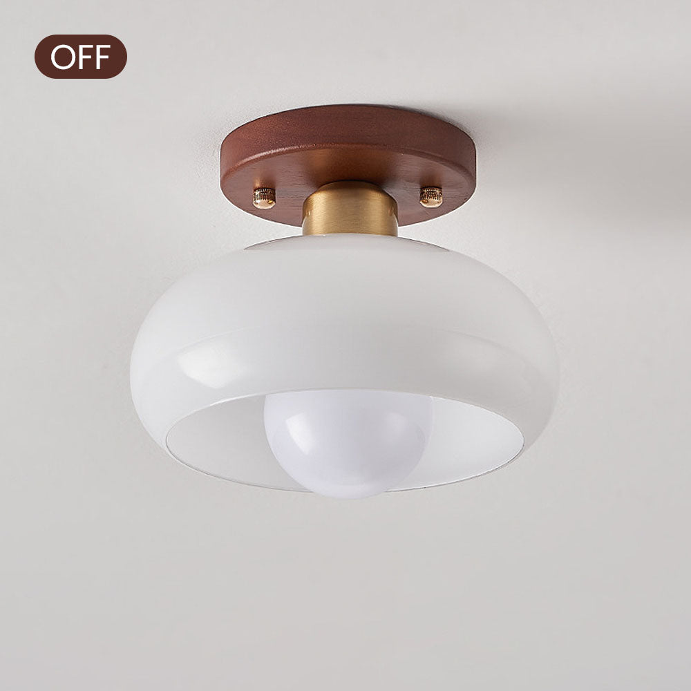 Vintage White Ceiling Lamp | Snow Hall