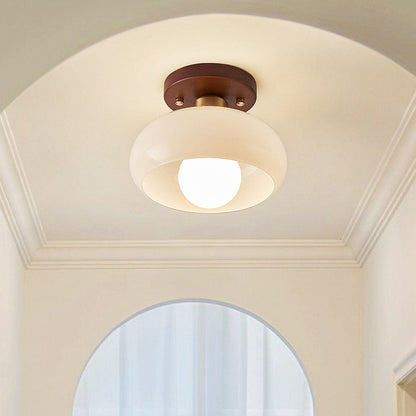 Vintage White Ceiling Lamp | Snow Hall