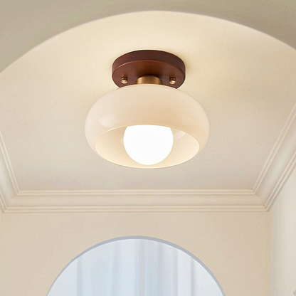 Vintage White Ceiling Lamp | Snow Hall