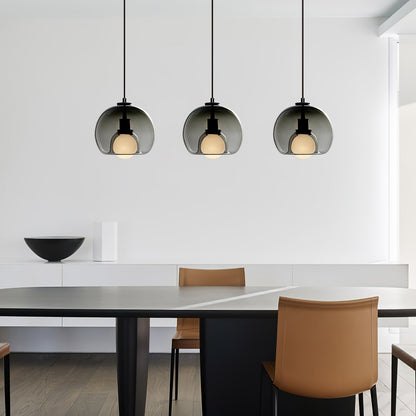 Elegant pendant lamp made of metal and glass | LumeSphere