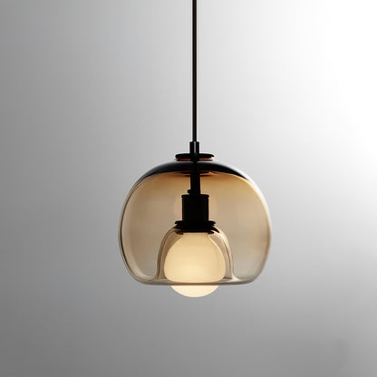 Elegant pendant lamp made of metal and glass | LumeSphere