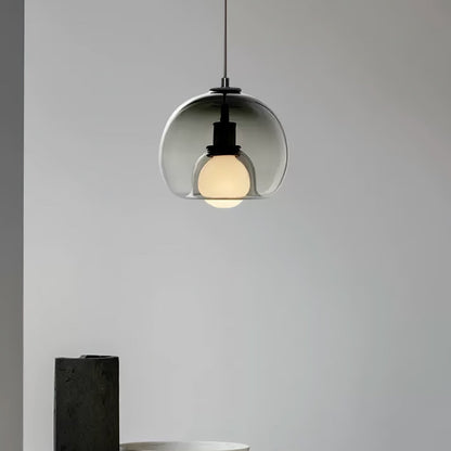 Elegant pendant lamp made of metal and glass | LumeSphere