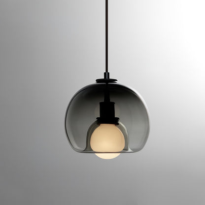 Elegant pendant lamp made of metal and glass | LumeSphere