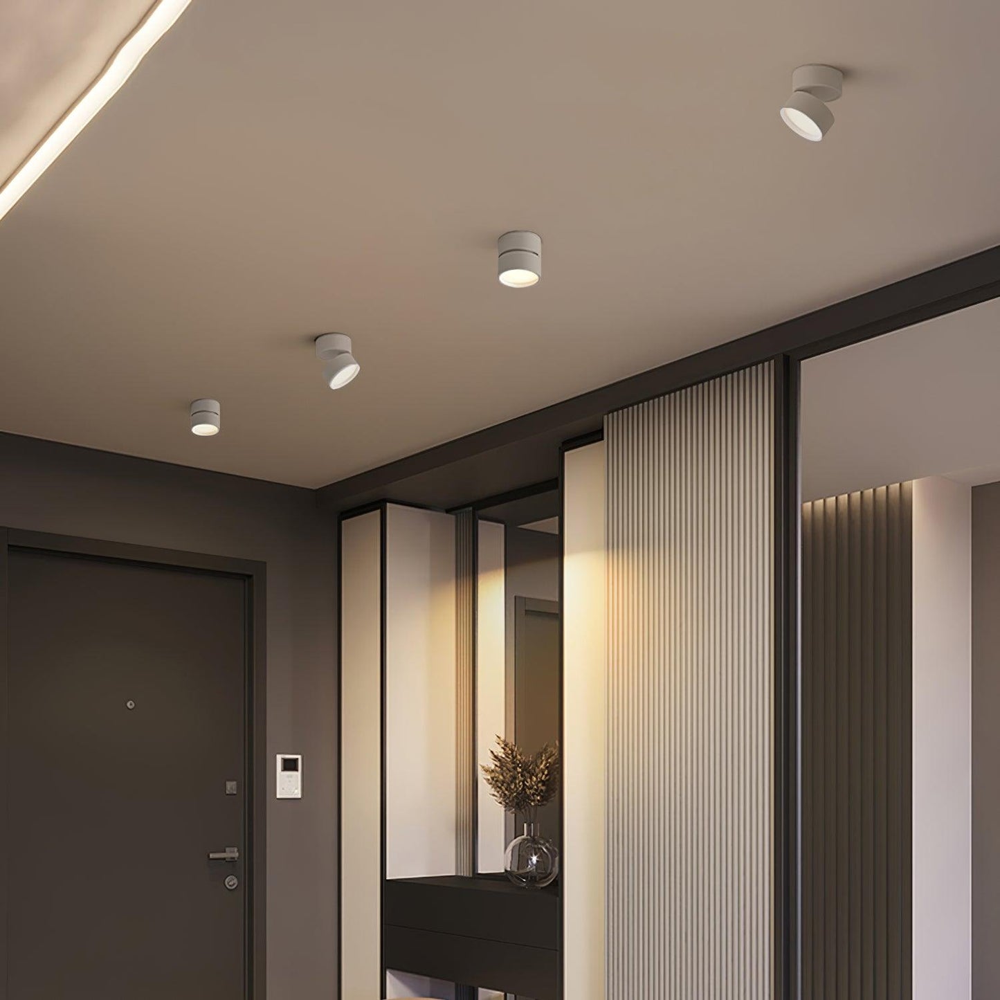 Opbouw plafondlamp van aluminium met warme LED-verlichting | LumeGlow