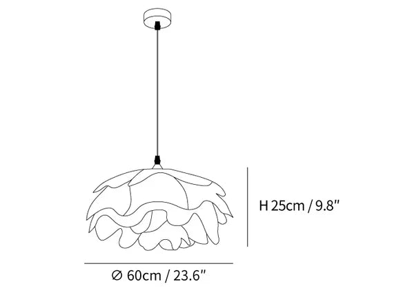 Witte hanglamp in bloemvorm | PetalGlow