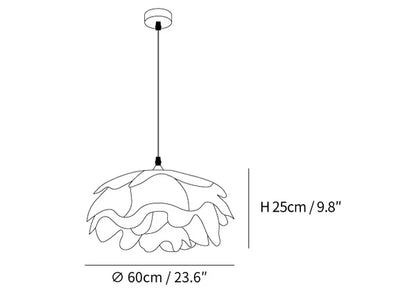 Witte hanglamp in bloemvorm | PetalGlow