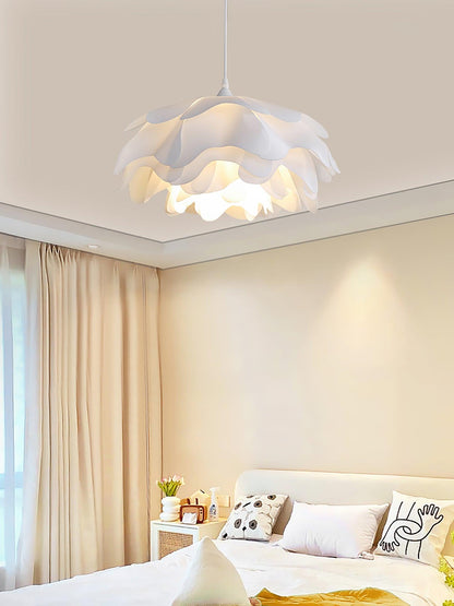 White flower-shaped pendant lamp | PetalGlow