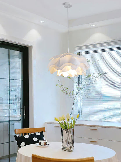 White flower-shaped pendant lamp | PetalGlow