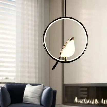 Luxe Hanglamp met Gouden Vogel | GoldenGlow