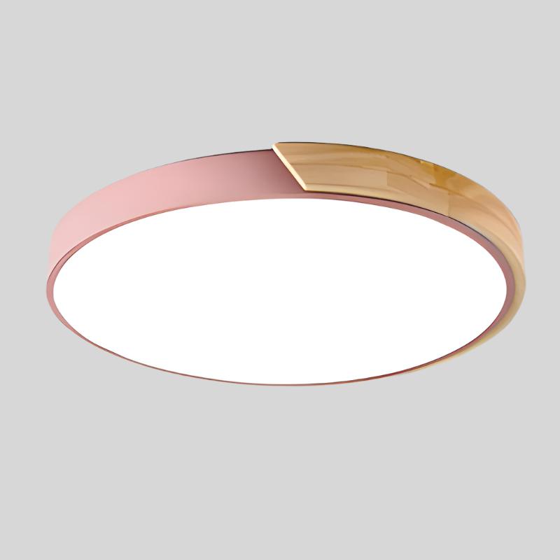 Nordic Wooden Round Ceiling Lamp | Solving