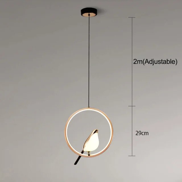 Luxe Hanglamp met Gouden Vogel | GoldenGlow