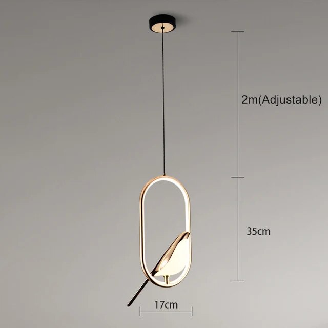 Luxe Hanglamp met Gouden Vogel | GoldenGlow